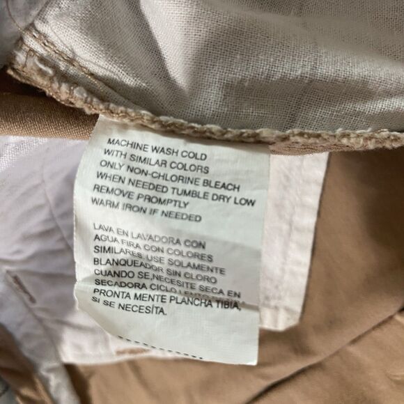 OLD COLLEGE INN Low Rise Flare Pants Chinos Stretch Y2K Womens 11 Khaki Tan - Picture 8 of 8